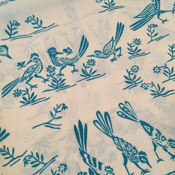 Vintage MCM Harwood Steiger Roadrunner Fabric "Desert Clowns" 44”x 90” 2+ Yards - Picture 6 of 6